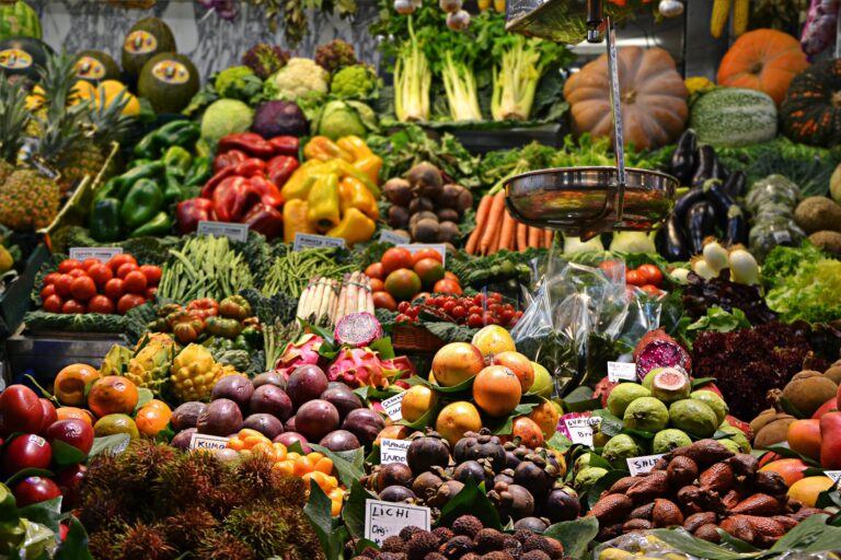 colorful fruit and veggies